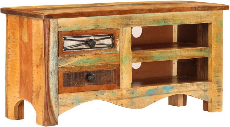 VidaXL Tv-kast Tv-kasten Tv-standaard Tv-standaarden Tv-meubel 80x30x40 cm massief gerecycled hout - Foto 2
