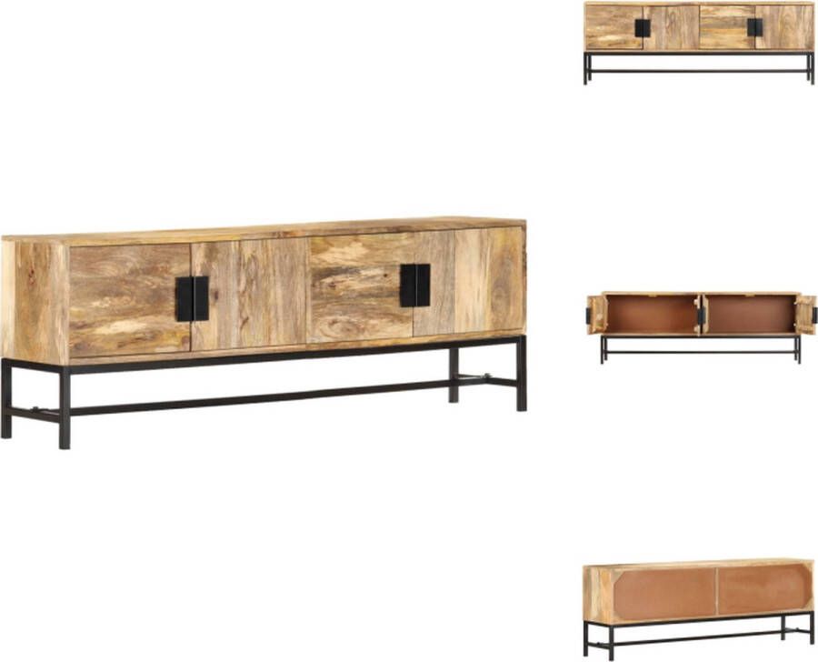 VidaXL Tv-meubel Tv-meubelen Houten Televisiemeubel Televisiekast Tv-meubel 140x30x50 cm massief mangohout