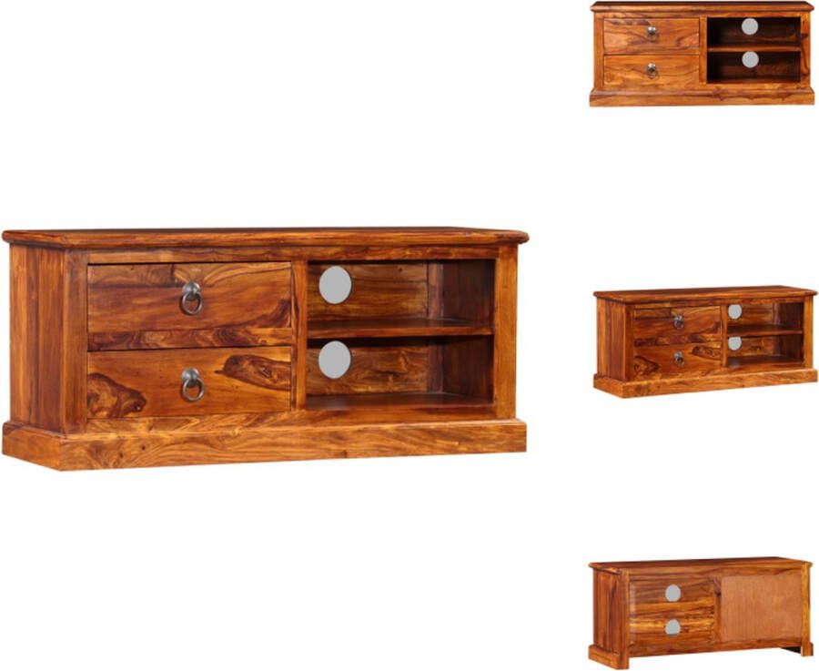 VidaXL Tv-kast Tv-kasten Hifi-kast Hifi-kasten Tv-meubel 90x30x40 cm massief sheeshamhout - Foto 2