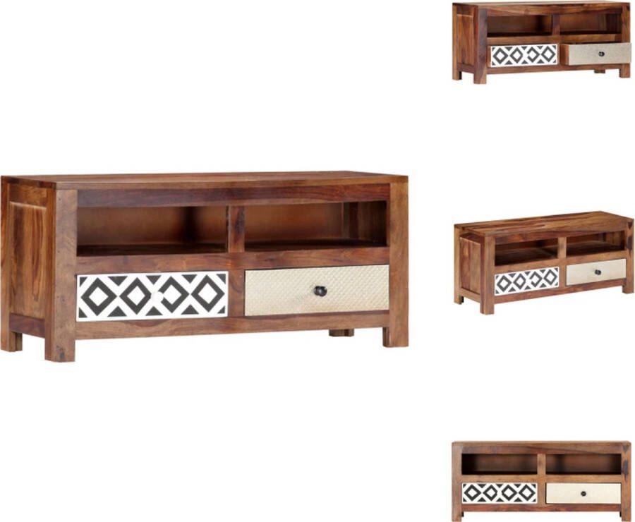 VidaXL Tv-meubel Tv-meubelen Tv-standaard Televisiemeubel Tv-meubel 90x30x40 cm massief sheeshamhout