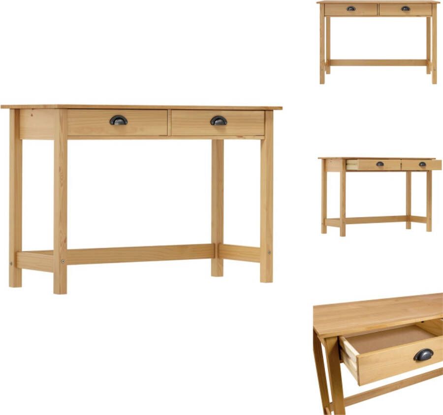 VidaXL Console Tafel Console Tafels Consoletafel Consoletafels Wandtafel Hill Range met 2 lades 110x45x74 cm grenenhout - Foto 2