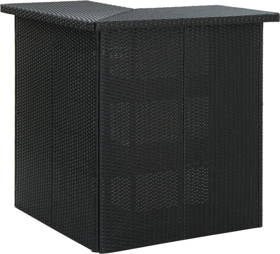 VidaXL -Hoekbartafel-100x50x105-cm-poly-rattan-zwart