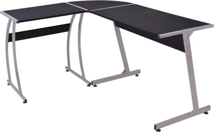 VidaXL Hoekbureau L-vormig Zwart 152x117x74 cm Hoekschrijftafel Hoekbureau Bureaus Kantoorspullen Werkblad Studietafel Ergonomische Bureaustoelen Home Office Modern Bureau Design Bureau Compact Bureau - Foto 2