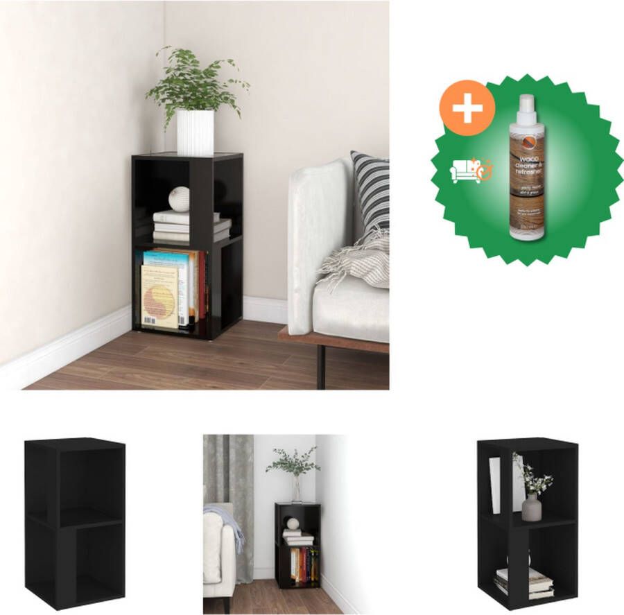 VidaXL Hoekkast 33 x 33 x 67 cm Zwart spaanplaat Montage vereist Kast Inclusief Houtreiniger en verfrisser