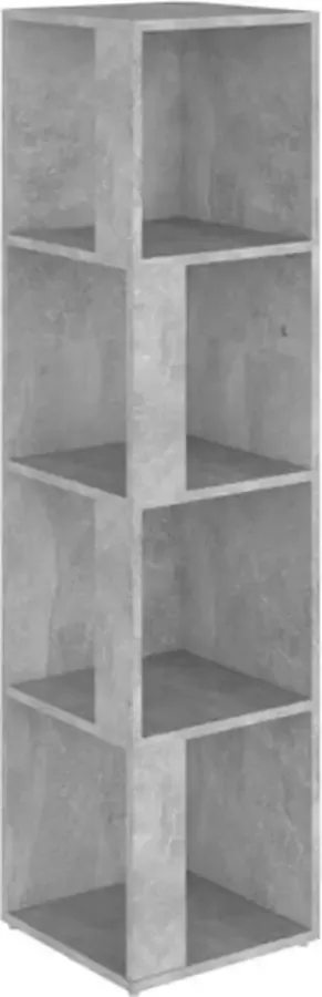VidaXL -Hoekkast-33x33x132-cm-spaanplaat-betongrijs - Foto 2