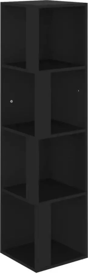 VIDAXL Hoekkast 33x33x132 cm spaanplaat zwart - Foto 2