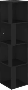 VidaXL Hoekkast 33x33x132 cm spaanplaat zwart
