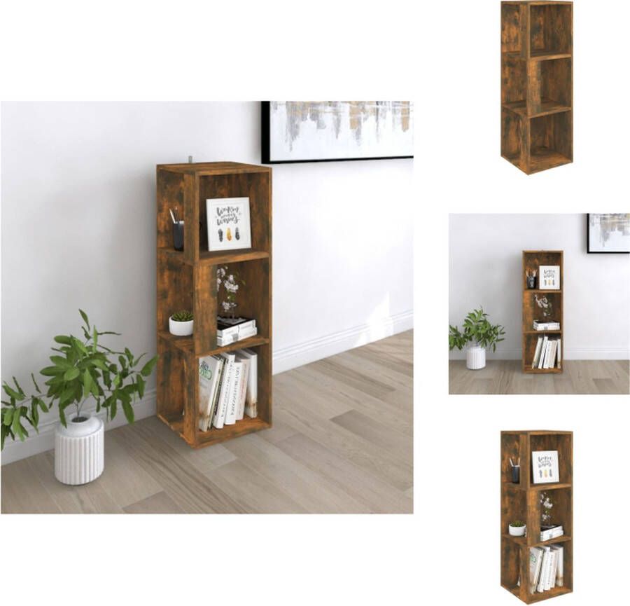 VidaXL Hoekkast Hoekkasten Hoek Kast Opslagkast Hoekkast 33x33x100 cm bewerkt hout gerookt eikenkleurig