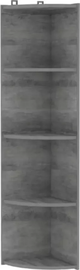 VIDAXL Hoekkast staand 40x41 5x180 cm spaanplaat betongrijs - Foto 2