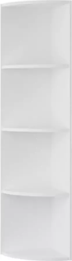 VIDAXL Hoekkast staand 40x41 5x180 cm spaanplaat wit - Foto 2