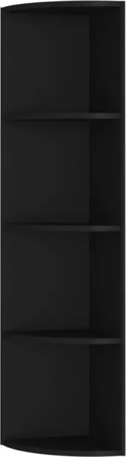 VIDAXL Hoekkast staand 40x41 5x180 cm spaanplaat zwart - Foto 2
