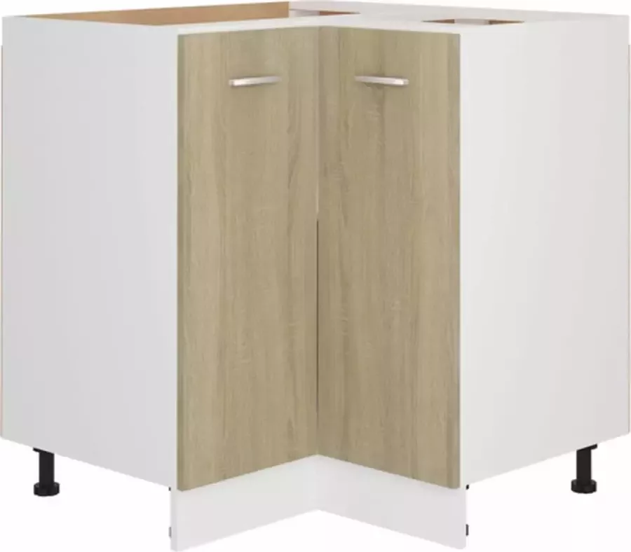 VidaXL -Hoekonderkast-75 5x75 5x81 5-cm-spaanplaat-sonoma-eikenkleurig - Foto 3