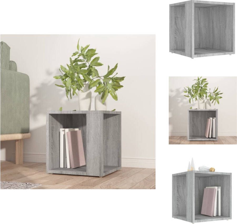 VidaXL Bijzettafel Bijzettafels Eindtafel Salontafel Bijzettafel 33x33x34 5 cm bewerkt hout grijs sonoma eikenkleur