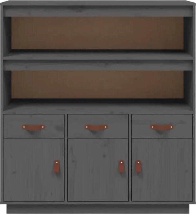 VidaXL -Hoge-kast-100x40x108 5-cm-massief-grenenhout-honingbruin - Foto 4