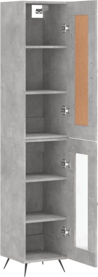 VidaXL -Hoge-kast-34 5x34x180-cm-bewerkt-hout-betongrijs - Foto 4