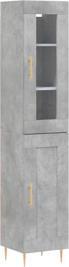VidaXL -Hoge-kast-34 5x34x180-cm-bewerkt-hout-betongrijs - Foto 12
