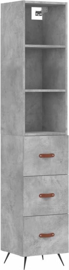 VidaXL -Hoge-kast-34 5x34x180-cm-bewerkt-hout-betongrijs - Foto 3