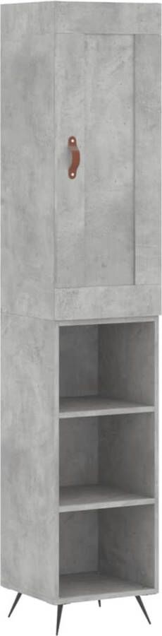 VidaXL -Hoge-kast-34 5x34x180-cm-bewerkt-hout-betongrijs - Foto 3