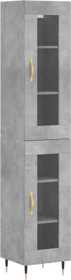 VidaXL -Hoge-kast-34 5x34x180-cm-bewerkt-hout-betongrijs - Foto 11