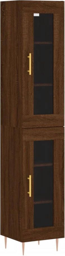 VidaXL -Hoge-kast-34 5x34x180-cm-bewerkt-hout-bruineikenkleurig - Foto 11