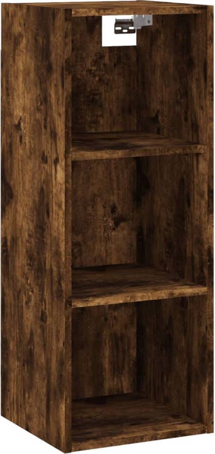 VidaXL -Hoge-kast-34 5x34x180-cm-bewerkt-hout-gerookt-eikenkleurig - Foto 11