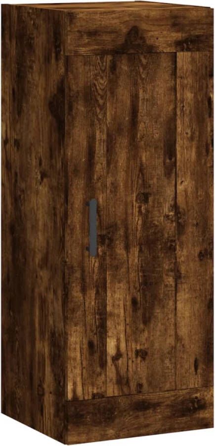 VidaXL -Hoge-kast-34 5x34x180-cm-bewerkt-hout-gerookt-eikenkleurig - Foto 4