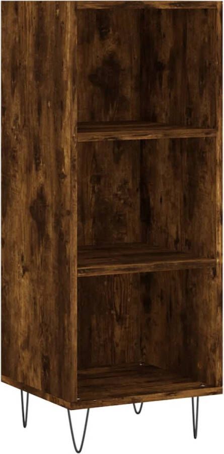 VidaXL -Hoge-kast-34 5x34x180-cm-bewerkt-hout-gerookt-eikenkleurig - Foto 7