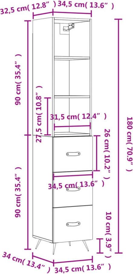 VidaXL -Hoge-kast-34 5x34x180-cm-bewerkt-hout-gerookt-eikenkleurig