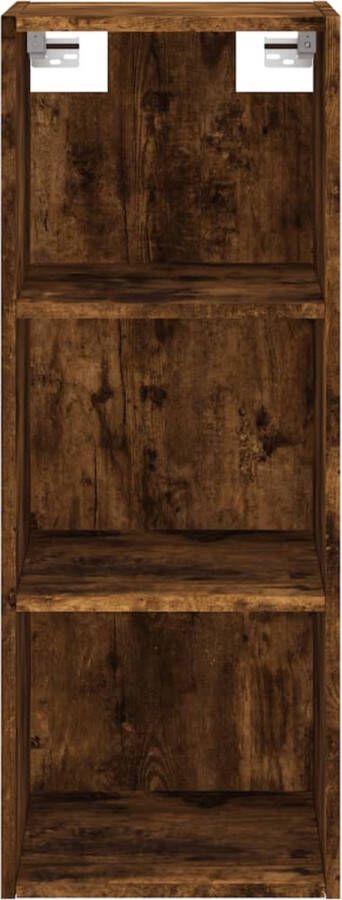 VidaXL -Hoge-kast-34 5x34x180-cm-bewerkt-hout-gerookt-eikenkleurig - Foto 3