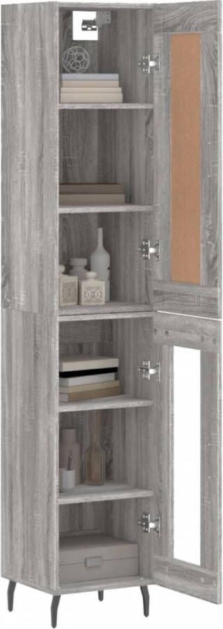 VidaXL -Hoge-kast-34 5x34x180-cm-bewerkt-hout-grijs-sonoma-eikenkleurig - Foto 4