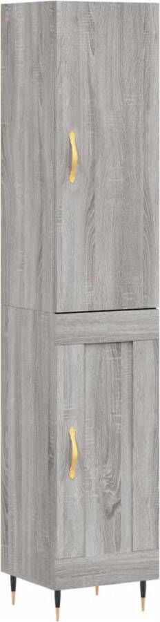 VidaXL -Hoge-kast-34 5x34x180-cm-bewerkt-hout-grijs-sonoma-eikenkleurig - Foto 7
