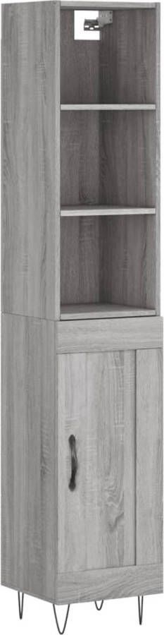 VidaXL -Hoge-kast-34 5x34x180-cm-bewerkt-hout-grijs-sonoma-eikenkleurig - Foto 8