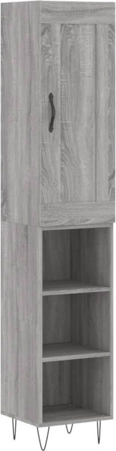 VidaXL -Hoge-kast-34 5x34x180-cm-bewerkt-hout-grijs-sonoma-eikenkleurig - Foto 2