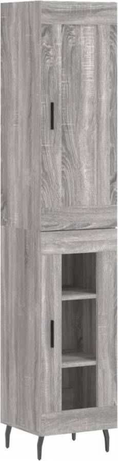 VidaXL -Hoge-kast-34 5x34x180-cm-bewerkt-hout-grijs-sonoma-eikenkleurig - Foto 3