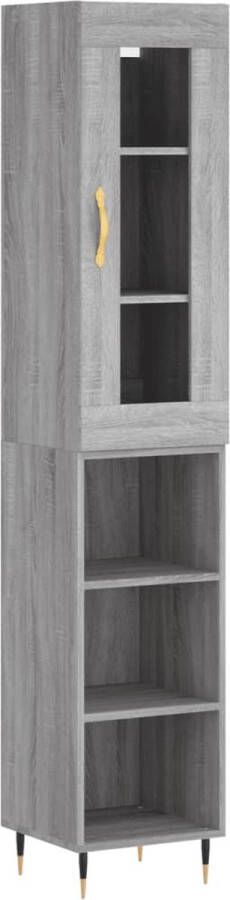 VidaXL -Hoge-kast-34 5x34x180-cm-bewerkt-hout-grijs-sonoma-eikenkleurig - Foto 11