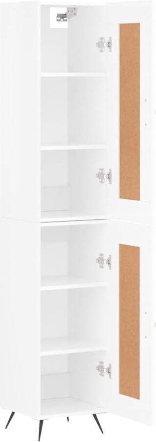 VidaXL -Hoge-kast-34 5x34x180-cm-bewerkt-hout-hoogglans-wit - Foto 6