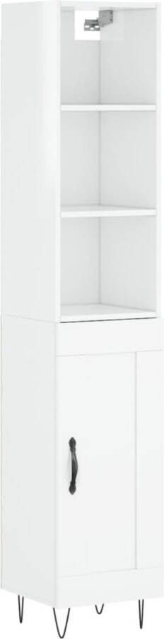 VidaXL -Hoge-kast-34 5x34x180-cm-bewerkt-hout-hoogglans-wit - Foto 10