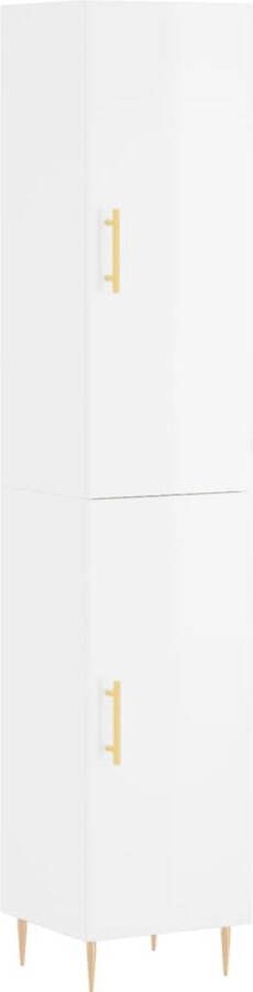 VidaXL -Hoge-kast-34 5x34x180-cm-bewerkt-hout-hoogglans-wit - Foto 9