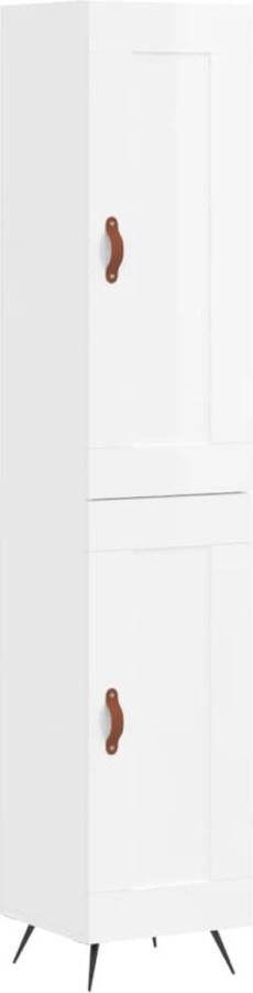 VidaXL -Hoge-kast-34 5x34x180-cm-bewerkt-hout-hoogglans-wit - Foto 5