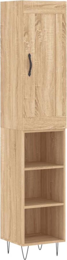 VidaXL -Hoge-kast-34 5x34x180-cm-bewerkt-hout-sonoma-eikenkleurig - Foto 5