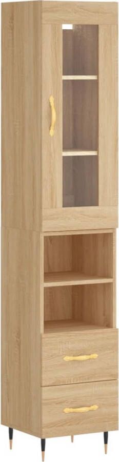 VidaXL -Hoge-kast-34 5x34x180-cm-bewerkt-hout-sonoma-eikenkleurig - Foto 9