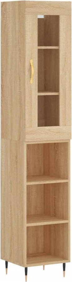 VidaXL -Hoge-kast-34 5x34x180-cm-bewerkt-hout-sonoma-eikenkleurig - Foto 2