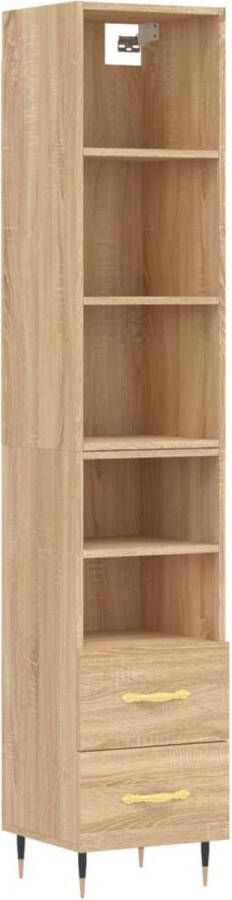 VidaXL -Hoge-kast-34 5x34x180-cm-bewerkt-hout-sonoma-eikenkleurig - Foto 3