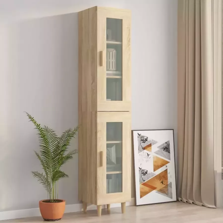 VidaXL -Hoge-kast-34 5x34x180-cm-bewerkt-hout-sonoma-eikenkleurig - Foto 8