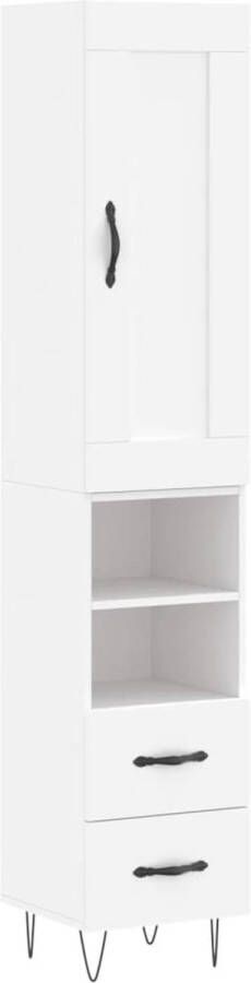 VidaXL -Hoge-kast-34 5x34x180-cm-bewerkt-hout-wit - Foto 10