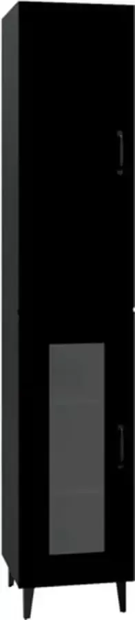 VidaXL Hoge kast 34.5x34x180 cm bewerkt hout zwart - Foto 2