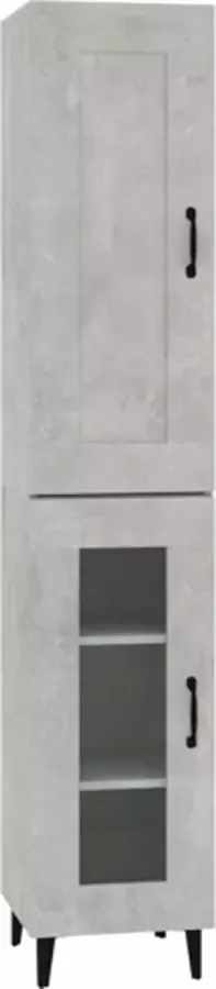 VidaXL Hoge kast 35x34x180 cm bewerkt hout betongrijs - Foto 2