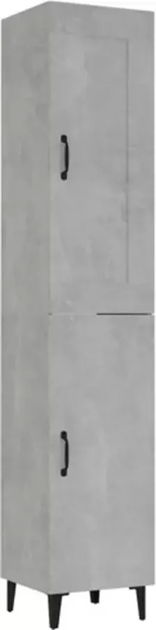 VidaXL Hoge kast 35x34x180 cm bewerkt hout betongrijs - Foto 5