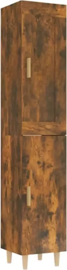 VidaXL Hoge kast 35x34x180 cm bewerkt hout gerookt eikenkleurig - Foto 5