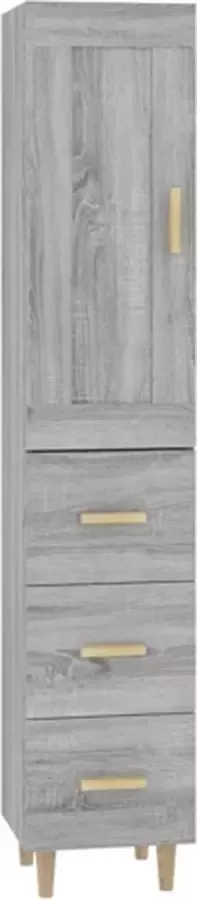 VidaXL Hoge kast 35x34x180 cm bewerkt hout grijs sonoma eikenkleurig - Foto 2